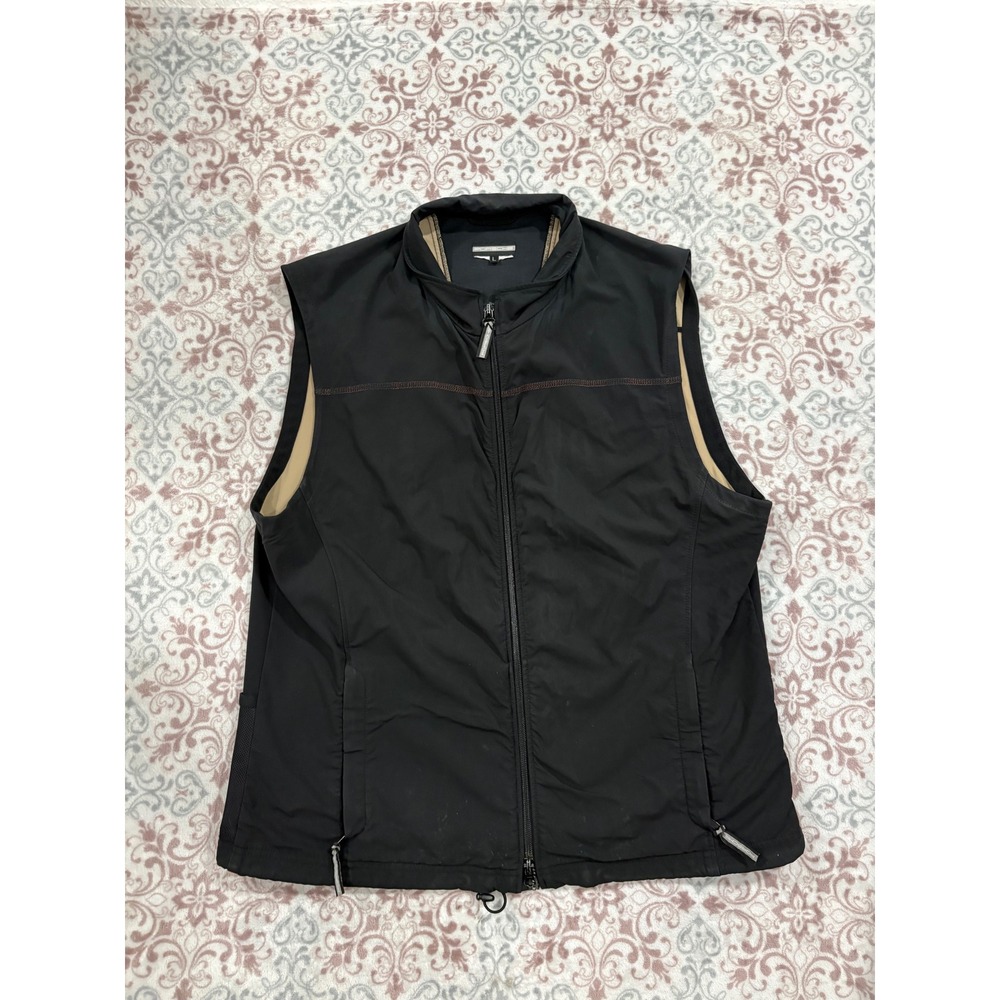 Porsche Drivers Selection Mens Black Softshell Full Zip Vest Large Logo